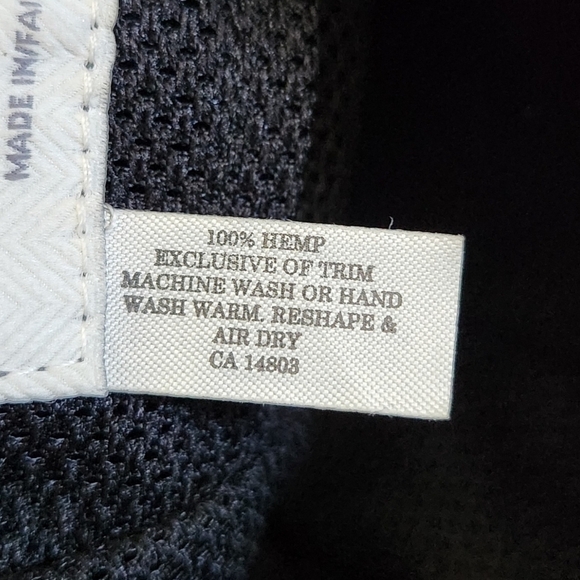 TILLEY Black Hemp Bucket Hat Size Medium - Picture 10 of 12